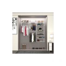Casart - Adjustable Wall Mounted Custom Closet Organizer System w/Shelves &Hanging Rods