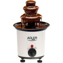 Adler - AD4487 Fuente Chocolate Eléctrica, Cascada 3 Niveles, Acero Inoxidable, 200ml Chocolate, Termostato 30W Blanco
