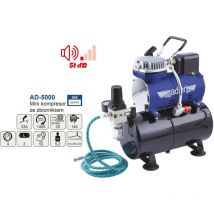 Adler - Kompressor mini AD-5000 für Airbrush, portables Werkzeug für künstlerische Malerei, Modellbau und industrielle Anwendungen, fortschrittliche