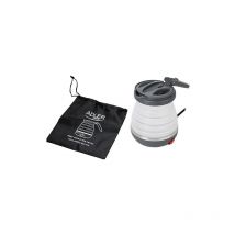 Adler - AD1279 Bouilloire électrique pliable, 0.6L, 750W, Sans bpa, 750 w, 0.6 litres, 0 Décibels, plastique, Blanc/Gris foncé