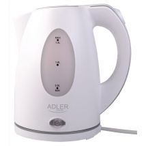 Adler - ad 1207 Bouilloire Électrique 1,5 l sans Fil, sans bpa, Avec Arrêt Automatique, Filtre 2200W Blanc