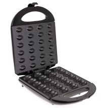 Mesko - MS3041 Hornillo Eléctrico para 24 Galletas en Forma de Nuez, Placas Antiadherentes, Pastas Rellenas 1600W Negro