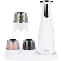 Europe Sel électrique and Poivre Mill Set - Sel électrique and Poivre Mill - Blanc électrique - Sel Mill électrique avec noyau en céramique usb et