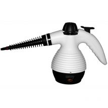 Camry - CR7021 Vaporeta Limpiador Vapor a Presión 3,5 Bar, Desinfección Portátil Depósito 350ml, 10 Accesorios 1500W Blanco/Negro