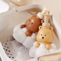 Feiyue - Adorable bouteille en mousse avec pompe, distributeur de mousse de voyage vide pour savon et shampoing