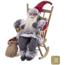 Juinsa - adorno navidad 30CM papá noel silla