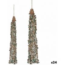 Krist+ - Adorno Navideño Colgante Guirnaldas Azul Champagne (24 Unidades)