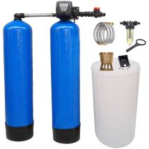 Adoucisseur D'Eau Duplex 2x100l – Vanne Électronique Volumétrique – Résine Certifiée Acs – Traitement Continu 24h/24 – Clack