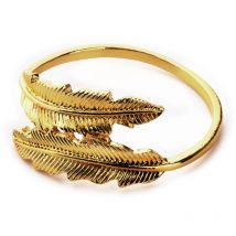 ADRIANNE Porte-serviettes, plumes dorées, diamètre 4cmxh2cm