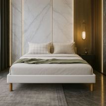 Adrien - Solide et Confortable Sommier Tapissier + Pieds en 18 cm - 140x190 - 2 x 13 Lattes - Montage Rapide et Facile - epaisseur du Metal +/- 1,2 mm