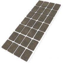 Adsamm / 28 x feltrini autoadesivi / marrone / 20x30 mm / rettangolari / piedini per mobili in feltro da 3.5 mm di spessore / pad protettivi per