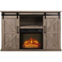Purline - Buffet rustique avec cheminée électrique 2000W