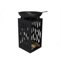 Purline - Barbecue au design élégant avec grill chromé en acier noir