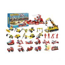 Adventskalender für Kinder 2024, 18-24-teiliger Bausatz für Jungen-Feuerwehrauto-Spielzeugfahrzeuge, Countdown-Kalender für 18-24 Tage bis Weihnachten