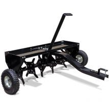 Wiltec - Scarificateur tracté – 1340 x 1000 x 370 mm – Largeur de travail 90 cm – Profondeur de travail 7,6 cm – pour Tracteur-tondeuse autoportée