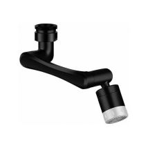 Aeratore per rubinetto girevole 1080+360 gradi, colore nero Gorgogliatore d'acqua rotante