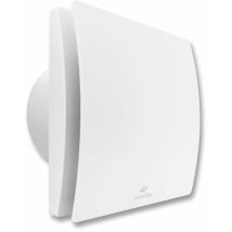 Aerauliqa - Qd100 - Aspiratore Assiale Diam.99mm - 8w - 83m3/h, T50 Ipx4, Bianco, 11.6 X 16.4 X 16.4 Cm