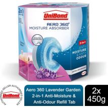 Unibond - Aero 360 Moisture Absorber Aromatherapy Lavender Refills Pack Of 2