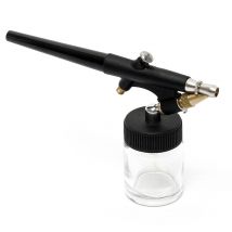 Wiltec - Pistolet aérographe professionnel Modèle 138 – Action simple sa – avec Buse 0,8 mm – Godet 20 ml – Tatouage, bronzage, maquillage, modélisme