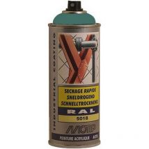 Peinture aérosol ral 5018 Bleu turquoise brillant 400ml motip