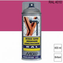 Peinture aérosol ral 4010 Télé magenta brillant 400ml Motip