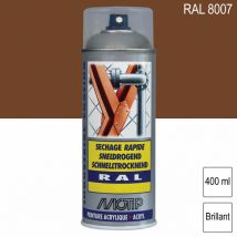 Peinture aérosol ral 8007 Brun fauve brillant 400ml Motip