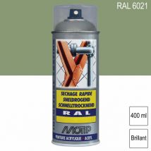 Peinture aérosol ral 6021 Vert pâle brillant 400ml Motip