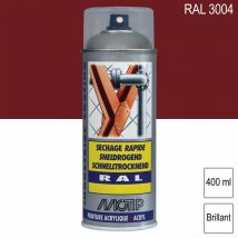 Peinture aérosol ral 3004 Rouge pourpre brillant 400ml Motip