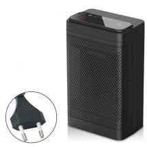 Aérotherme Mobile - 1500 w - Thermostat Intelligent Réglable - Noir
