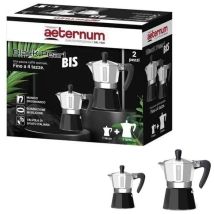 Caffettiera Black Pearl Moka Per Espresso Caffettiera Black Pearl Duo 1 e 3 Tazze - Aeternum