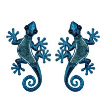 Signes Grimalt Tierfigur Wand Adorno Abbildung Eidechsen 2 Einheiten Jardin Blue 11x21x1cm 24972