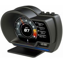 Affichage hud de voiture, obdii+gps Smart Gauge Compteur de vitesse haute définition Outil de diagnostic de voiture Élimination du code de défaut obd