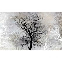 Affiche Affiche illustration arbres en hiver - 60x40cm - made in France