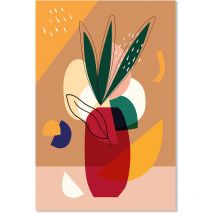 Affiche Art organique vase rouge - 40x60cm - made in France