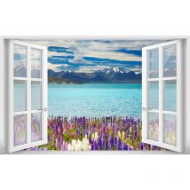 Affiche fenêtre Lac de Montagne - 60x40cm - made in France
