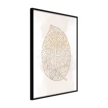 Paris Prix - Affiche Murale Encadrée 'leaf Veins' 30 X 42 Cm Noir