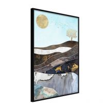 Affiche Murale Encadrée "Depth of the Interior" 21 x 30 cm Noir