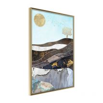 Affiche Murale Encadrée "Depth of the Interior" 21 x 30 cm Or