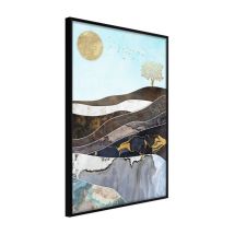 Affiche Murale Encadrée "Depth of the Interior" 30 x 42 cm Noir