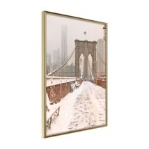 Affiche Murale Encadrée "Winter in New York" 40 x 60 cm Or