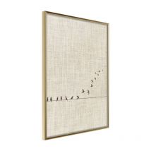 Affiche Murale Encadrée "Learning to Fly" 40 x 60 cm Or