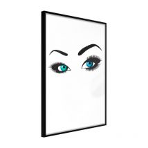 Affiche Murale Encadrée "Piercing Gaze" 30 x 42 cm Noir