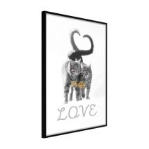 Affiche Murale Encadrée "Side by Side" 21 x 30 cm Noir