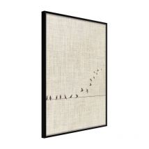 Affiche Murale Encadrée "Learning to Fly" 40 x 60 cm Noir