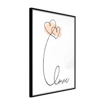 Affiche Murale Encadrée "Love Balloon" 40 x 60 cm Noir