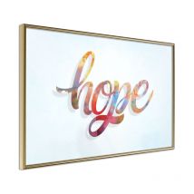 Affiche Murale Encadrée "Colourful Hope" 60 x 40 cm Or
