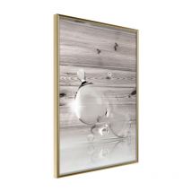 Affiche Murale Encadrée "Joined Bubbles" 21 x 30 cm Or