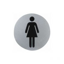 Plaque Aluminium Salle de Bain Femme Ø12 cm.