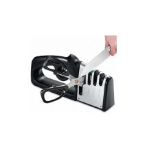 Affilacoltelli e Forbici da Cucina 4 in 1, Affilacoltelli Professionale, Affilacoltelli con Gomma Antiscivolo per Coltelli in Acciaio Inossidabile e