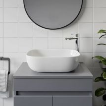 Affine - Rectangular Countertop Basin Gloss White - 465 x 352mm